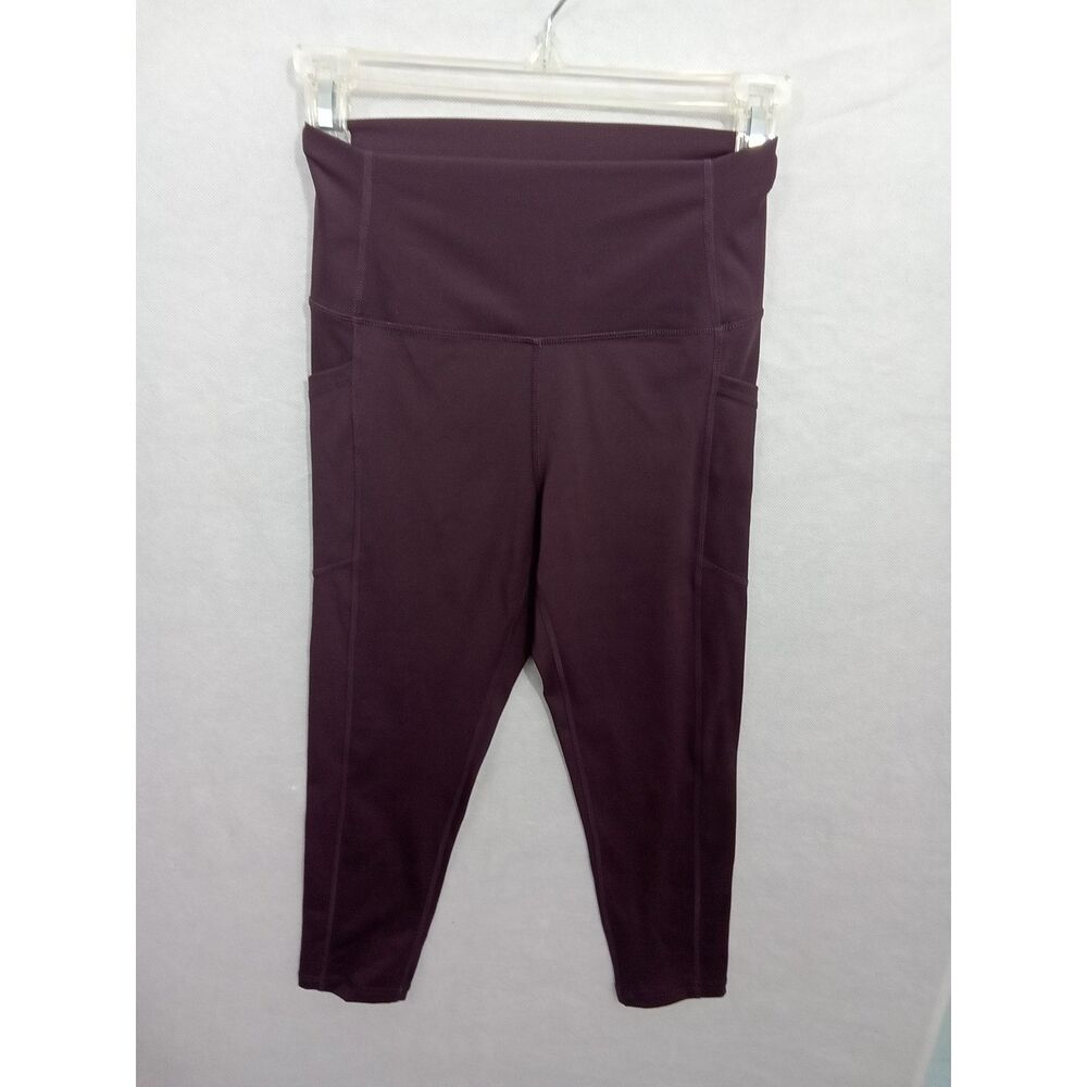 Zyia Active sz 4 purple‎ yoga workout leggings capri stretch active wear